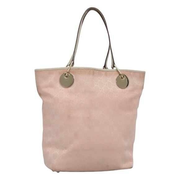 GUCCI GG Canvas Tote Bag Gold Pink - Picture 1 of 12